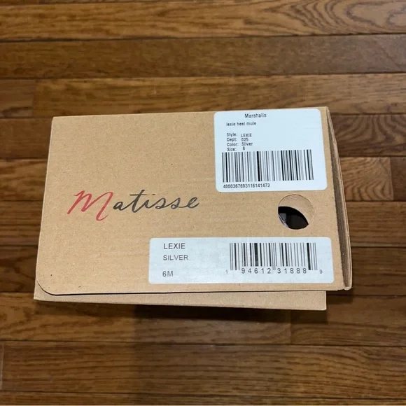 Matisse Lexie Heeled Mules Silver Metallic Leather Women’s Size 6 Woven Style - Picture 9 of 10